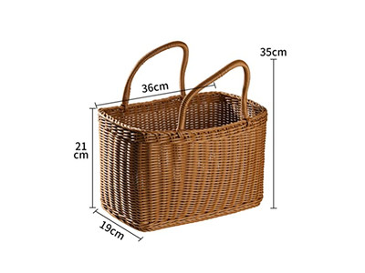 Panier de Pique-nique en Bambou avec Couvercle Paniers Vintage en Rotin Banane Vente en Gros