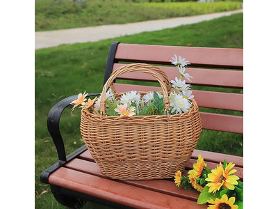 Ensemble de 4 Paniers de Pique-nique en Osier Isolation Double Face Gardant Énorme