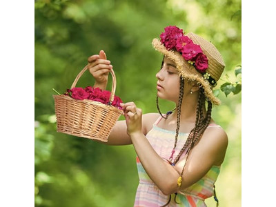 Ensembles de paniers de pique-nique pour enfants pour 6 personnes, panier en plastique avec poignée en bois profond