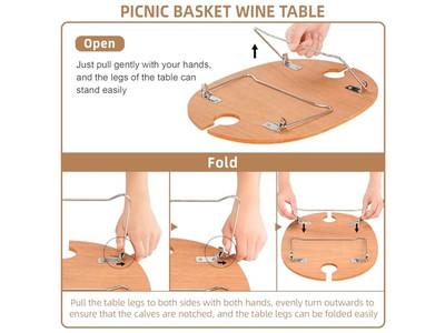 Panier de Pique-nique Tressé Français Déjeuner en Osier Résine Plastique Mini Paniers pour Enfants