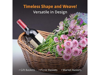 Panier de Pique-nique avec Table Pliante Panier pour 4 Aliments Style Anglais Vintage Couvercle Tressé