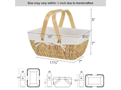 Panier de pique-nique avec nourriture en bois, paniers pliants, sac à dos pour 4 personnes avec roues