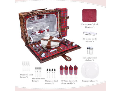 Panier de pique-nique et shopping en plastique rond avec couvercle, glacière personnalisée pour cuisine et entrepôt